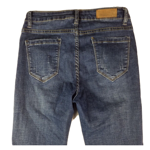 Acne Studios Blue Jeans Straight Leg Raw Hem Denim Stretch Size 38 / 6 - Picture 3 of 5